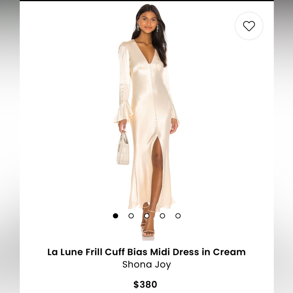 Shona Joy La Lune Frill Cuff Bias Midi Dress